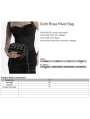 Black Gothic Punk Metal Rose Rivet Crossbody Bag