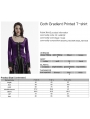 Violet Gothic Gradient Velvet Long Sleeve Irregular Shirt for Women