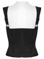 Black Gothic Buckle Strap Corset Style Cami Top for Women