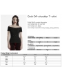 Black Gothic Punk Off-Shoulder Knitted T-Shirt for Women