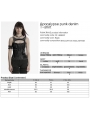 Black Gothic Apocalypse Punk Denim Sleeveless T-Shirt for Women