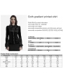 Black Gothic Gradient Velvet Bat Collar Long Sleeve Shirt for Women