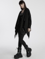 Black Gothic Punk Loose Irregular Jacket for Women