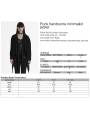 Black Gothic Punk Loose Irregular Jacket for Women