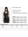 Black Gothic Punk Tight Fit Front Zipper Vest Top for Women