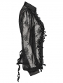 Black Gothic Rose Lace Transparent Shirt for Women