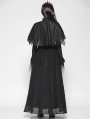 Black Gothic Dark Tattered Tassel Cape for Women