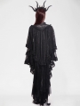 Black Gothic Elegant Vintage Lace Oversized Sleeves Cape for Women