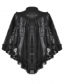 Black Gothic Elegant Vintage Lace Oversized Sleeves Cape for Women