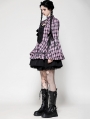 Pink Butterfly Gothic Doll Bell Sleeve Short Dress