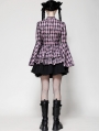 Pink Butterfly Gothic Doll Bell Sleeve Short Dress