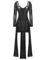 Black Gothic Sexy Spider Mesh Pattern Long Dress