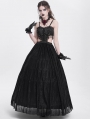 Black Gothic Sexy Hollow Out Beaded Tassel Maxi Party Dress