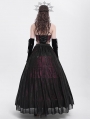 Red and Black Gothic Sexy Hollow Out Beaded Tassel Maxi Party Dress