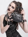 Black Gothic Punk Skull Chain Spiked Faux Leather Handbag