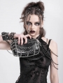 Black Gothic Punk Heart Chain Strap Crossbody Shoulder Bag