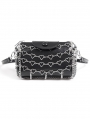 Black Gothic Punk Heart Chain Strap Crossbody Shoulder Bag