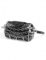 Black Gothic Punk Heart Chain Strap Crossbody Shoulder Bag