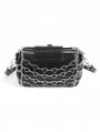 Black Gothic Punk Heart Chain Strap Crossbody Shoulder Bag