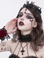 Black Gothic Bead Chain Tassel Crown Headdress