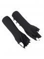 Black Gothic Punk Studded Faux Leather Gloves for Women