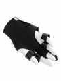 Black Gothic Punk Skull Spike Studded Finger Gloves for Women