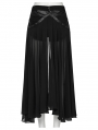 Black Gothic Punk Layered Two-Piece Skirt Shorts for Women