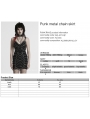 Silver Punk Detachable Two-Piece Metal Chain Harness