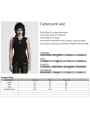 Black Gothic Cyberpunk Sleeveless T-Shirt for Women