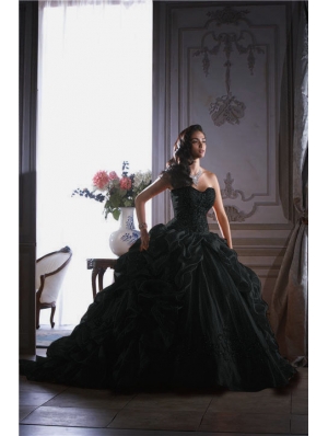 Black Ball Gown Wedding Dresses 8