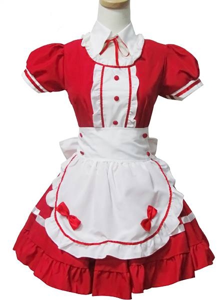 Red and White Sweet Maid Lolita Dress