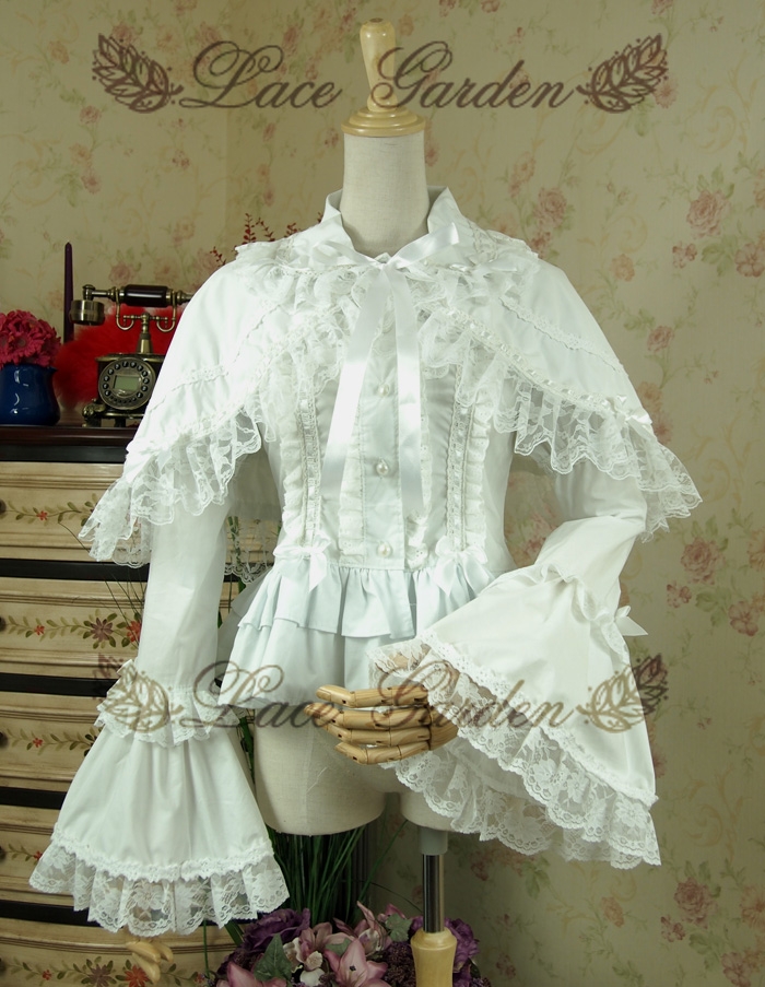 White Sweet Rococo Lolita Blouse for Women