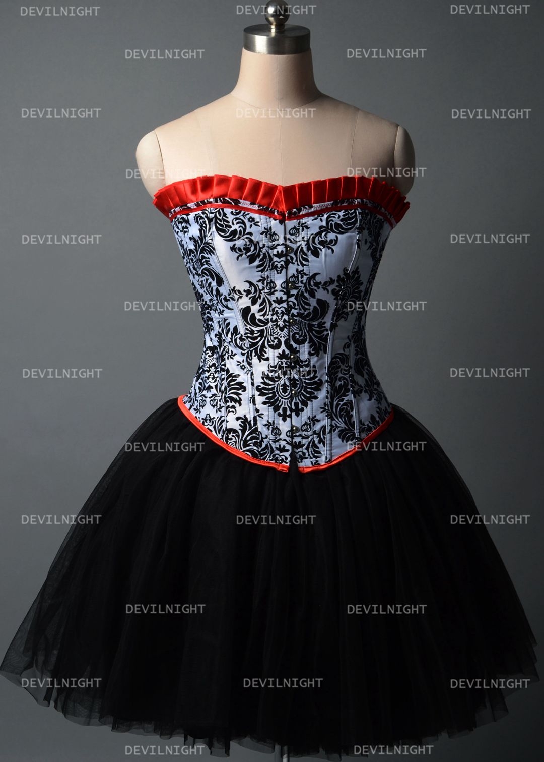 Fashion Short Gothic Corset Burlesque Party Dress