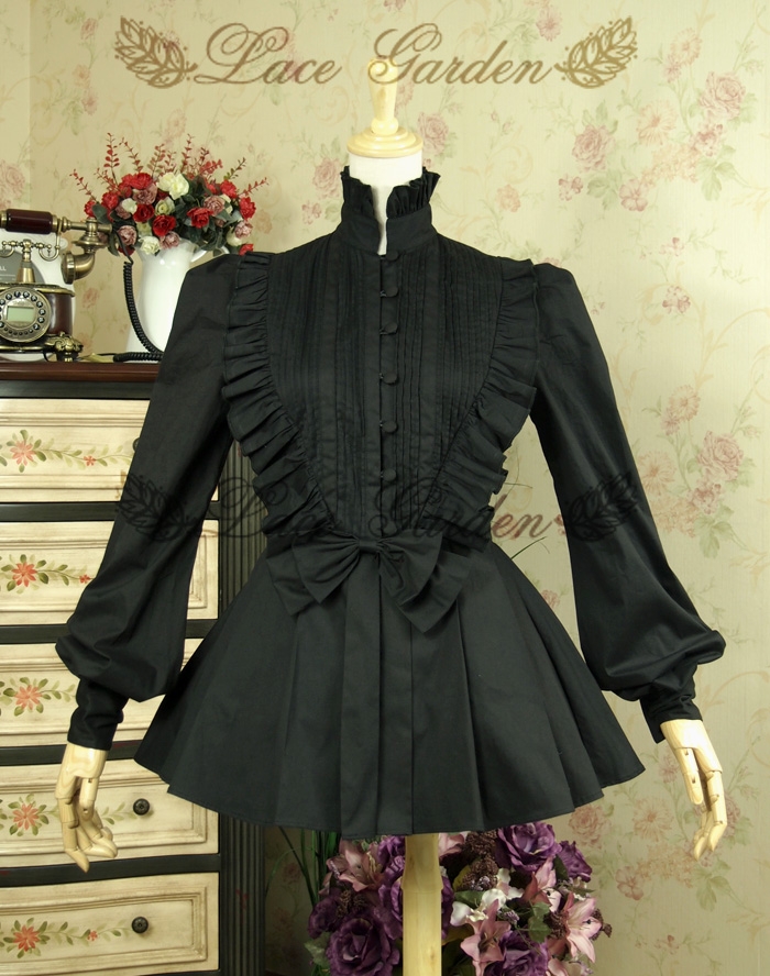 Black Gothic Lolita Blouse for Women