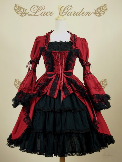 Black and Red Gothic Lolita Dress