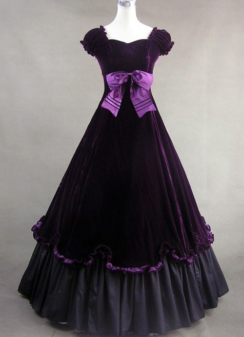 Purple Classic Gothic Victorian Dress