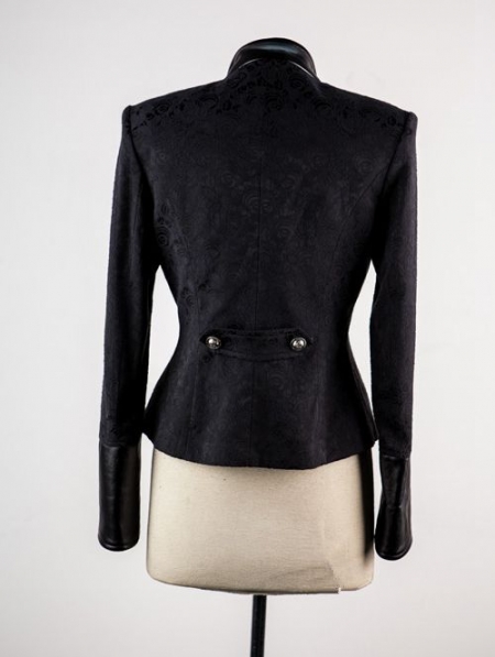 Black Printed Gothic Short Jacket for Women - Devilnight.co.uk