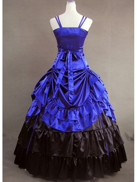 Blue Masquerade Gothic Ball Gowns - Devilnight.co.uk