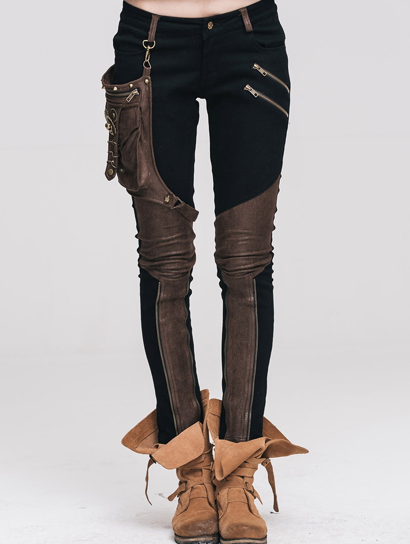 Steampunk Pants with Coffee Pocket for Women