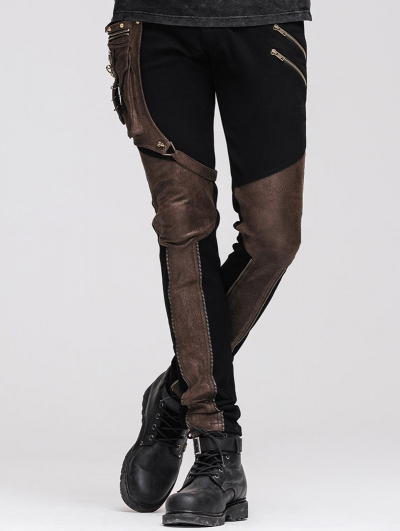 Steampunk Pants with Coffee Pocket for Men - Devilnight.co.uk