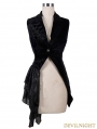 Devil Fashion Black Swallow Tail Gothic Waistcoat for Women