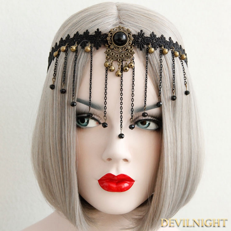 Black Gothic Vintage Tassel Headdress