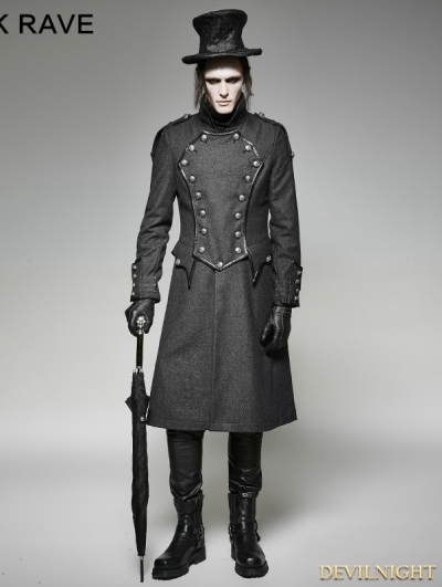 SALE!Gothic Military Uniform Long Coat for Men - Devilnight.co.uk