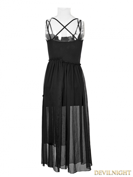 Black Gothic Vintage Ballerina Two-pieces Sun Dress - Devilnight.co.uk