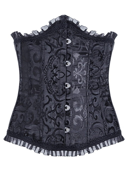 Black Gothic Vintage Pattern Underbust Corset