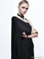 Black Gothic Elegant One-Shoulder Dress