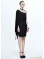 Black Gothic Elegant One-Shoulder Dress