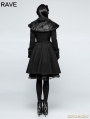 Black Gothic Lolita Fur Worsted Coat for Women