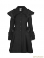 Black Gothic Lolita Fur Worsted Coat for Women