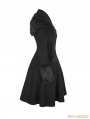 Black Gothic Lolita Fur Worsted Coat for Women